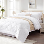 Love's cabin Twin Comforter Set, 5 Pieces Bed in a Bag, Aqua
