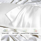 Gabire Mulberry Silk Pillowcases Set of 2, Both Sides Real Silk Pillowcase for Hair and Skin Prevent Acne Pillowcase Organic Silk Pillow case 2 Pack with Hidden Zipper, Navy Blue, Standard (20"×26")