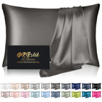 DKBslik Mulberry Silk Pillow Cases Queen Size with Zipper, Olive Green