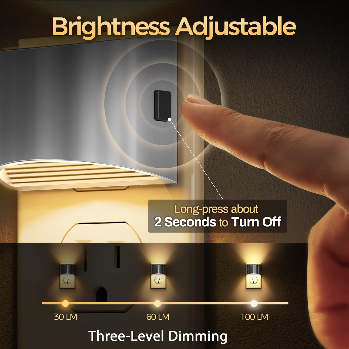 DORESshop Night Light, Night Lights Plug into Wall, Adjustable, 3000K