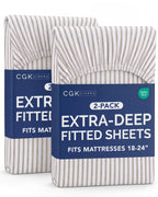 CGK Extra Deep Queen Single Fitted Sheet Only - Dark Grey