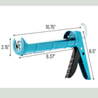 Bates- Caulking Gun, 10:1 Thrust Ratio, Orange, No Drip Sealant Gun