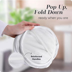Handy Laundry Collapsible Mesh Pop-Up Hamper with Side Pocket