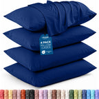 Pillow Covers Standard Set of 4, Soft and Comfy Pillow Cases, Purple