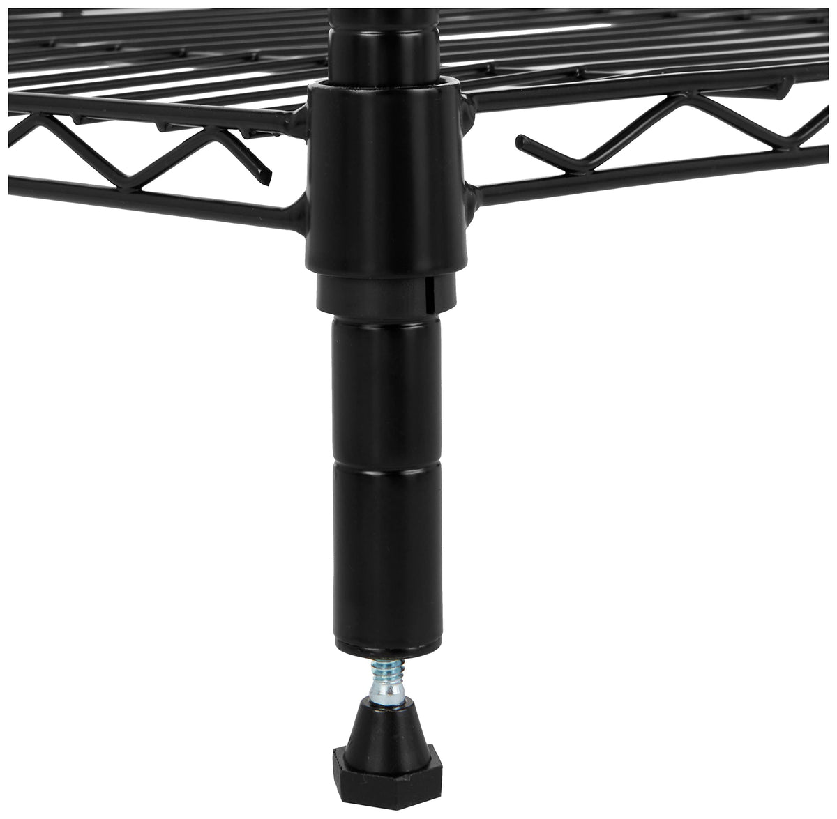 Amazon Basics 5-Shelf Tower Adjustable Storage Shelving Unit, Chrome, 16" x 16" x 54", 150 lbs Per Shelf