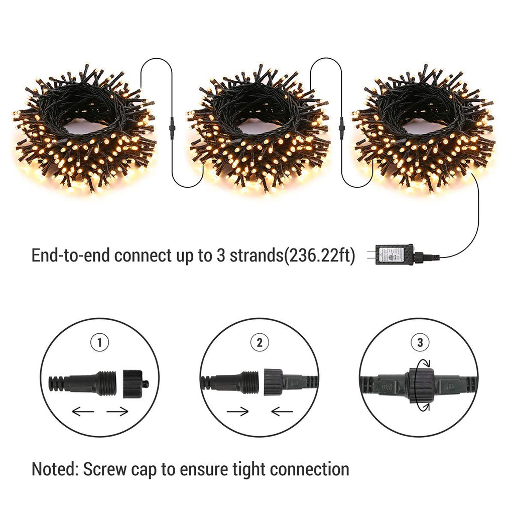 Brizled LED Halloween Lights Indoor Outdoor Orange & Purple String Light