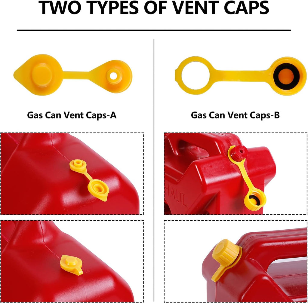 Gas Can Spout Replacement Kit, Gas Can Nozzle Replacement (2 Kits-Yellow)