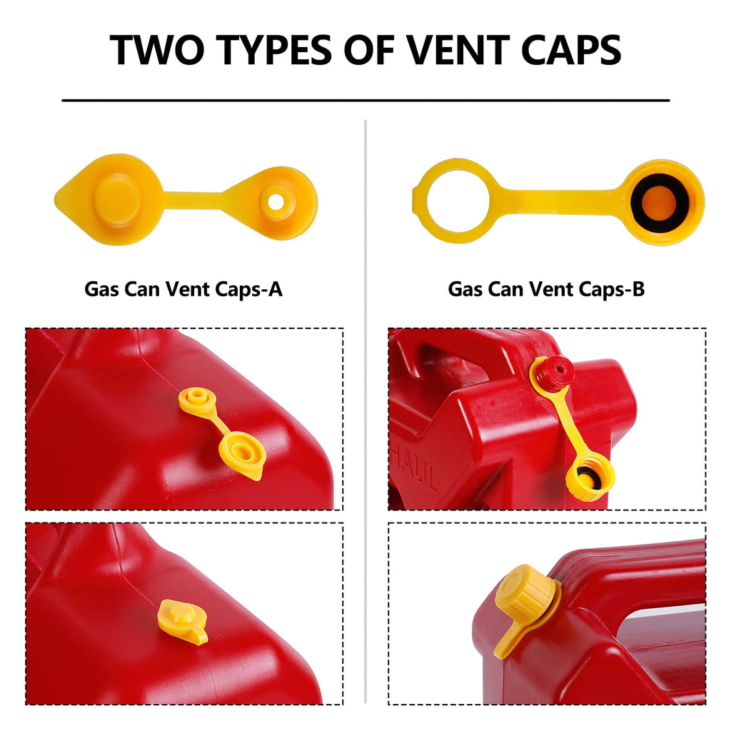 Gas Can Spout Replacement Kit, Gas Can Nozzle Replacement (2 Kits-Yellow)