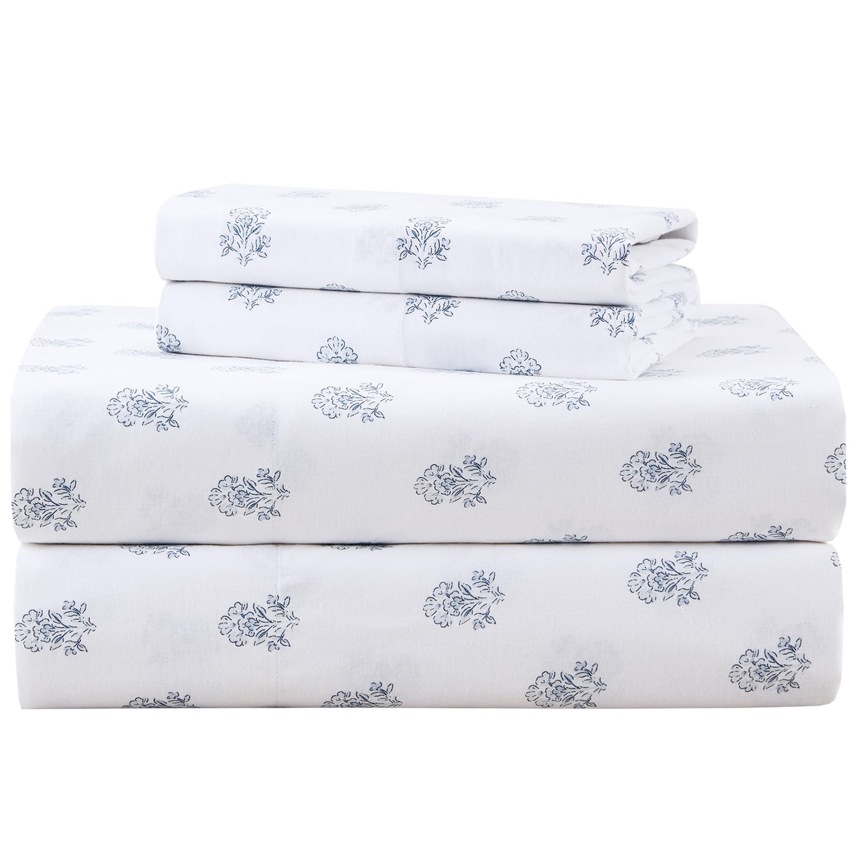 Comfort Spaces 100% Cotton Percale Sheets Twin XL Size 3 Pc, Diamond Sliver