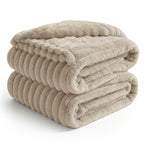 BEDELITE Ribbed Full Size Blanket for Bed, Olive Green, 84"x90"