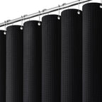 Dynamene Extra Long Waffle Shower Curtain 256 GSM 72"x90" Moonlight Blue