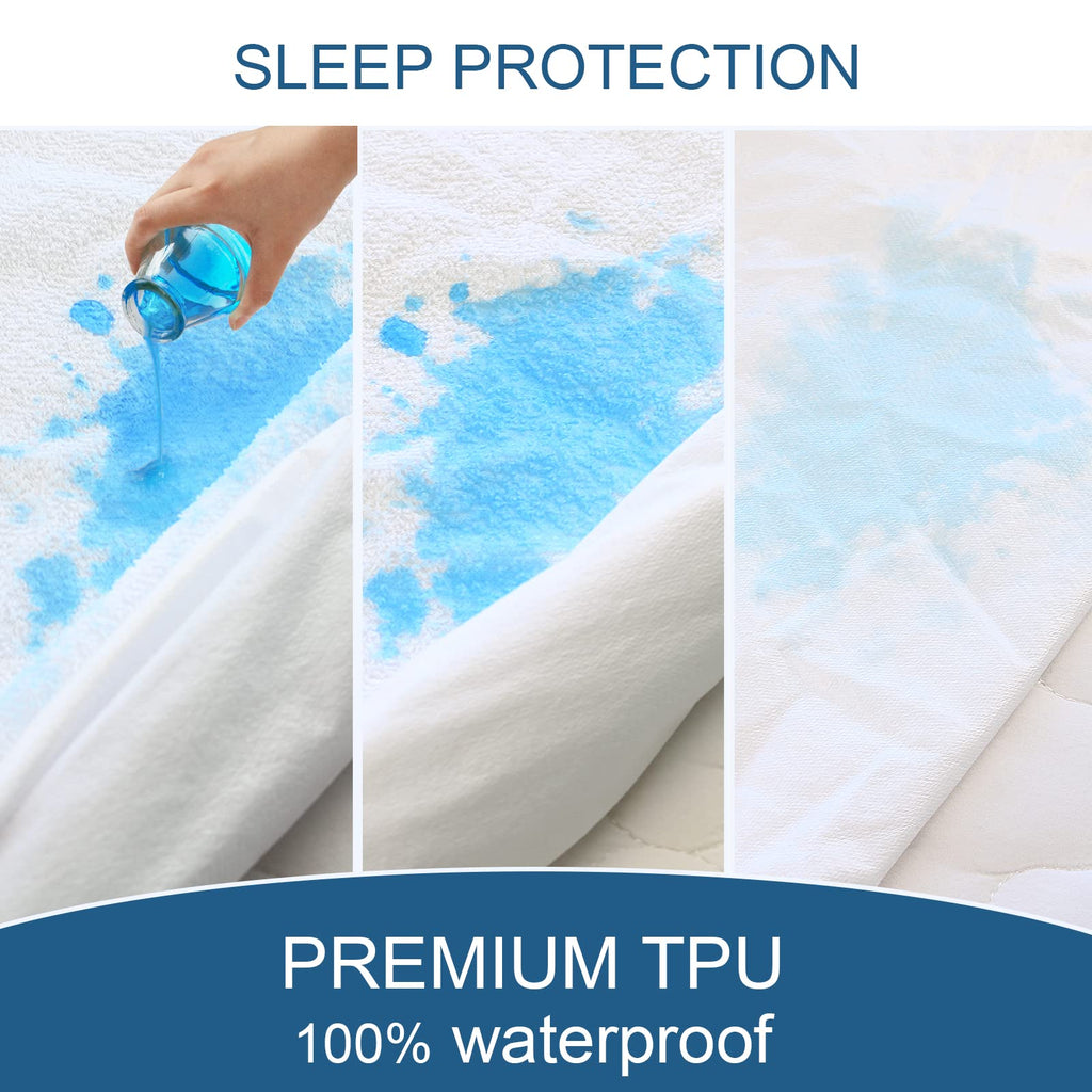 Twin Size Mattress Protector Waterproof,Absorbent Fitted Sheet