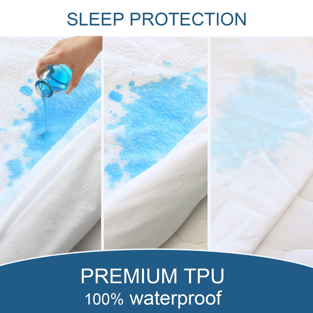 Twin Size Mattress Protector Waterproof,Absorbent Fitted Sheet