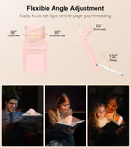 Gritin Book Light Rechargeable, Clip on LED Reading Light for Books in Bed