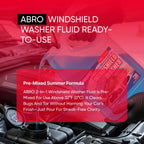 ABRO Windshield Washer Fluid 1 Gallon, Streak-Free Bug Remover, 1 Pack