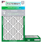 Filterbuy 12x14x1 Air Filter MERV 8 Dust & Allergy Defense (2-Pack)