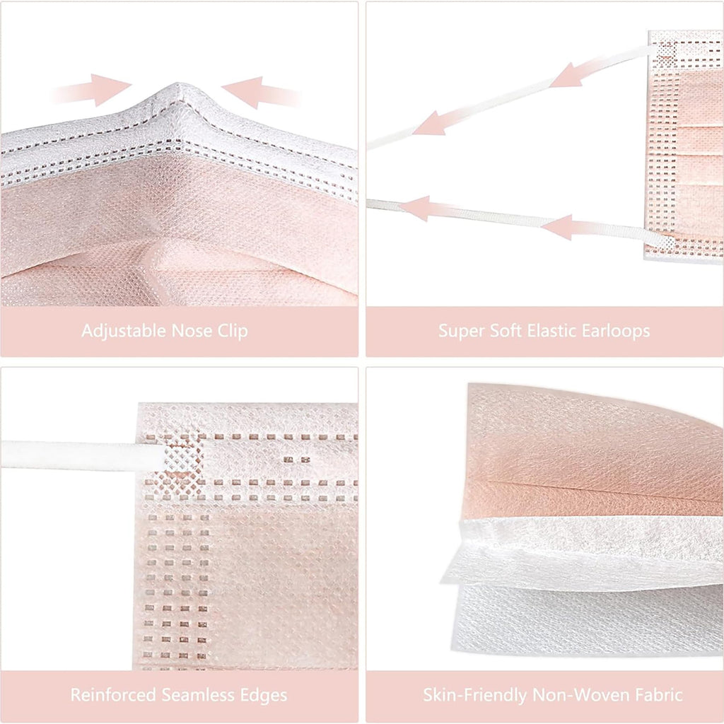 akgk KN95 Face Mask 50 PCS, Breathable Protection Masks, 5-Ply KN95 Black Masks, Cup Dust Safety Masks