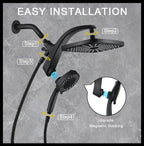 Rain Shower Head with Handheld Showerhead, Chrome 1.8GPM 460311