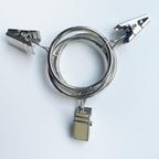 40 Pack Metal Curtain Rings with Clips, 1.5 in ID, Gold