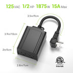 BN-LINK Outdoor 24-Hour Mechanical Timer Outlet, 2 Grounded Outlets