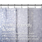 LiBa Shower Curtain PEVA 8G, 72x72 Inch Waterproof Clear