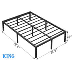 NEW JETO Metal Bed Frame,Queen Size Bed Frame with Storage Space,14 Inch