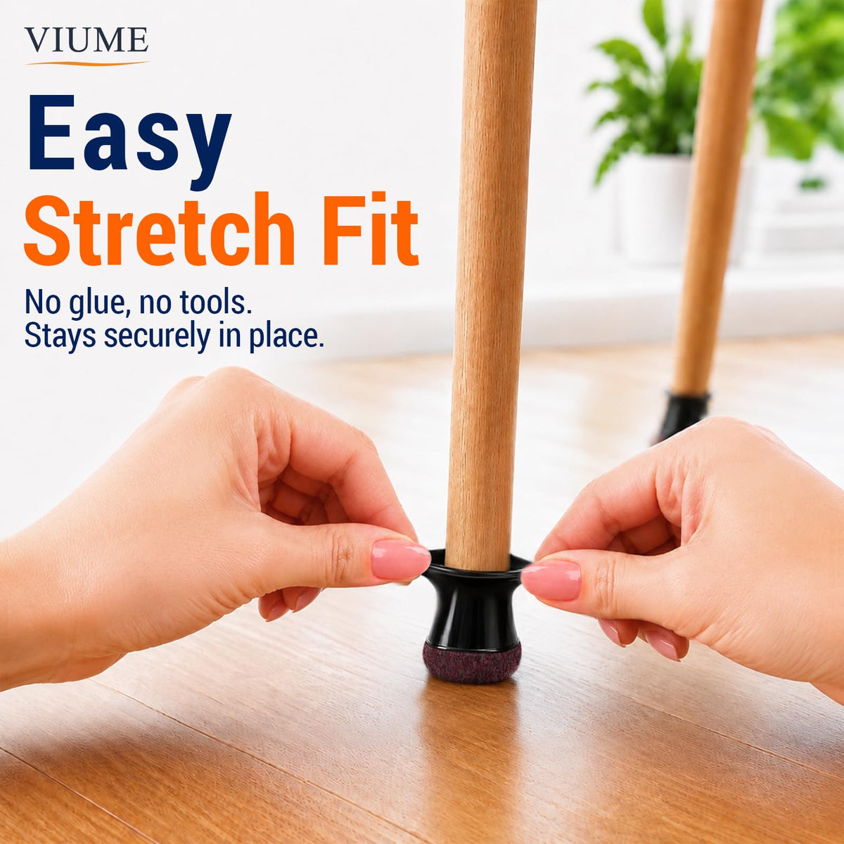 VIUME 24 Pcs Chair Leg Floor Protectors for Hardwood Floors Round