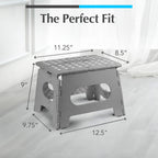 Handy Laundry Folding Step Stool 9 Inch, Pink, Non-Slip Holds 300 lbs
