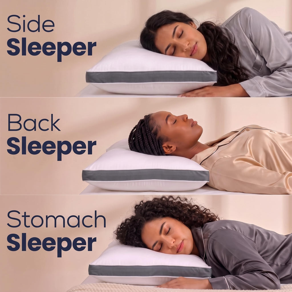 Utopia Bedding Gusset Bed Pillow, Hotel Pillows Queen Size Set of 2, White