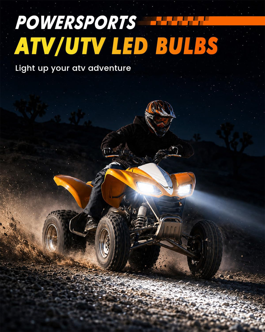 Termitor Laest H4/9003 HB2 Exterior Light Bulbs for Off-road, 15X Brighter 90,000LM, 85K+ hrs, 6500K Cool White, IP68 Waterproof, 1:1 OEM Size, 3 Minute Installation, Pack of 2