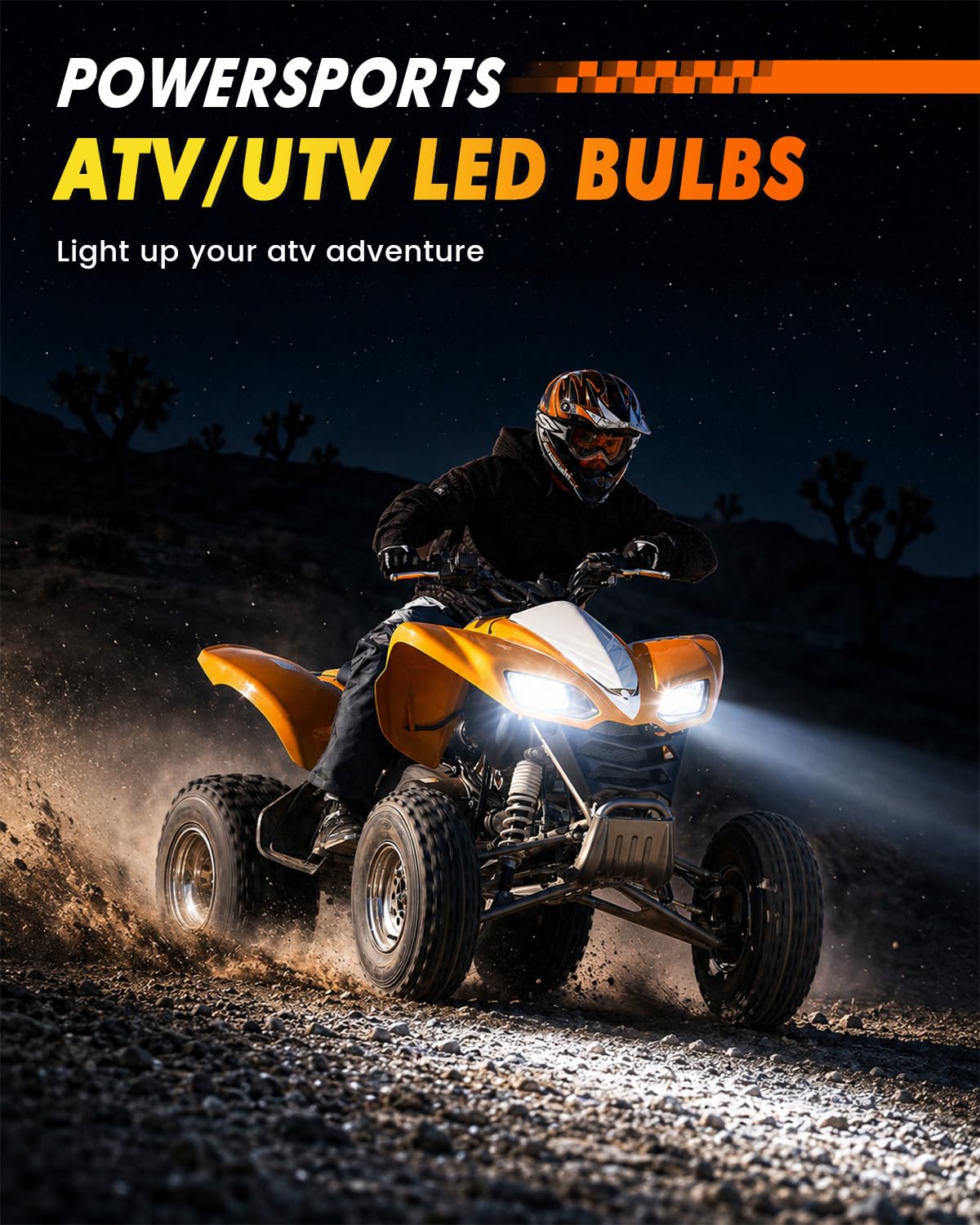 Termitor Laest H4/9003 HB2 Exterior Light Bulbs for Off-road, 15X Brighter 90,000LM, 85K+ hrs, 6500K Cool White, IP68 Waterproof, 1:1 OEM Size, 3 Minute Installation, Pack of 2