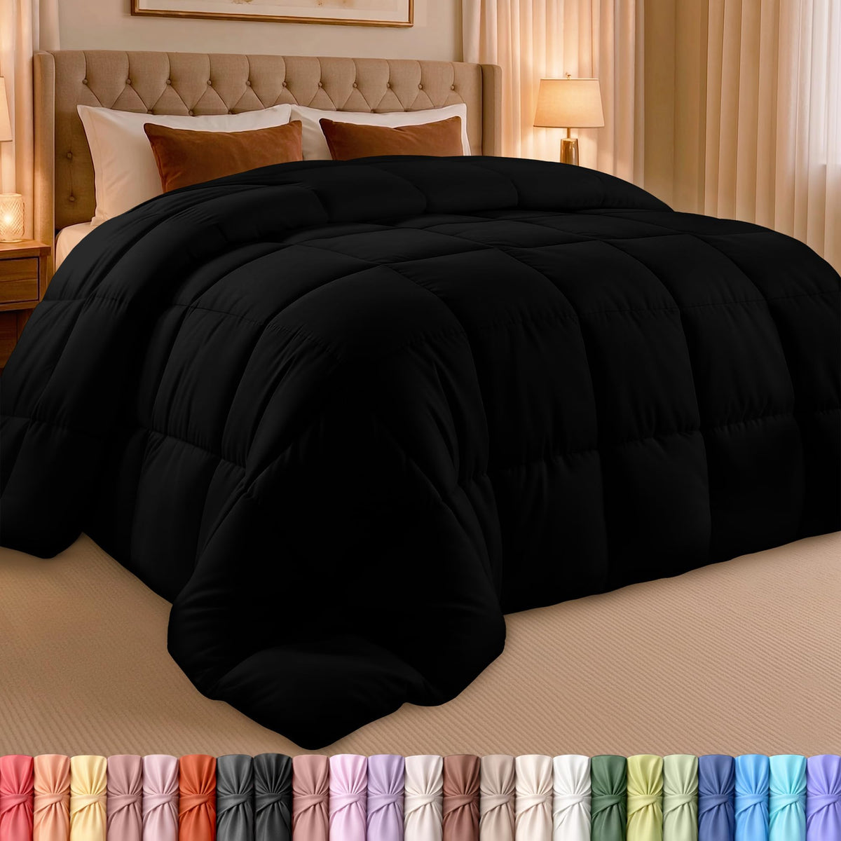 Utopia Bedding Queen Comforter, Duvet Insert, White, 88 x 88 Inches