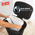 Glad Trash Can with Clorox Odor Protection | Plastic Bin, 13 Gal, Black