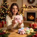 Plush Stuffed Dumpling Squishies, 3.94" Big Rainbow Squishes with Steamer