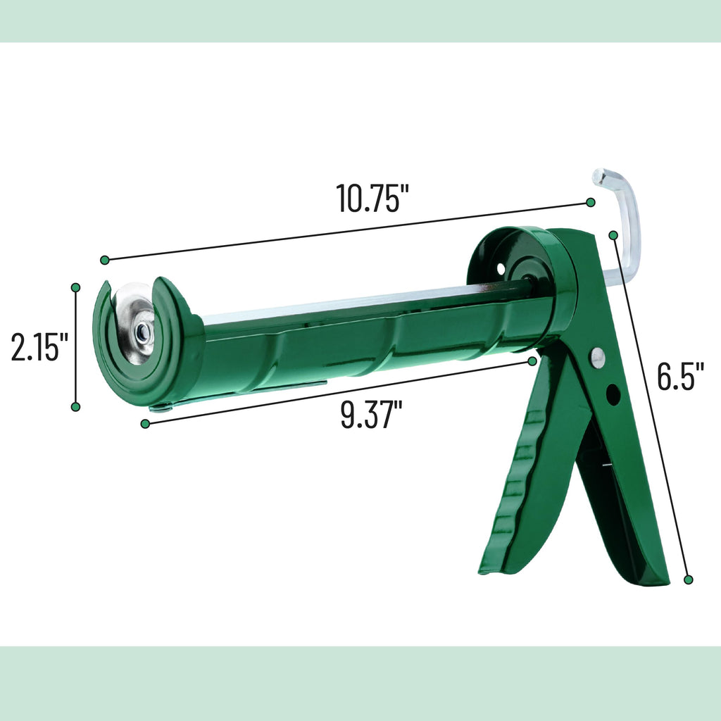 Bates- Caulking Gun, 10:1 Thrust Ratio, Orange, No Drip Sealant Gun