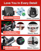 VANMASS【85+LBS Strongest Suction & Military-Grade Ultimate Car Phone Mount【Patent Safety Certs】 Cell Phone Holder for Dash Windshield Vent for iPhone 18 17 Pro Max Automobile Interior Sets, Ink Black