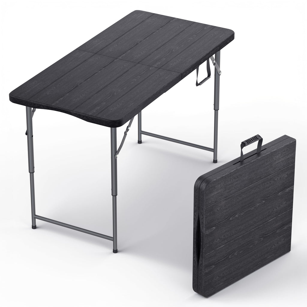 10 PACK of 8 Feet Foldable Table with Built in Handle & Steel Legs | 8 FT Heavy Duty Portable | Perfect for Party, Dining, Wedding, Events, Picnic Indoor, Outdoor, Camping, Temporary - 8 Foot