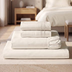 Mellanni Iconic 4-Piece Bed Sheet Set, 16" Deep Pocket (Queen, White)