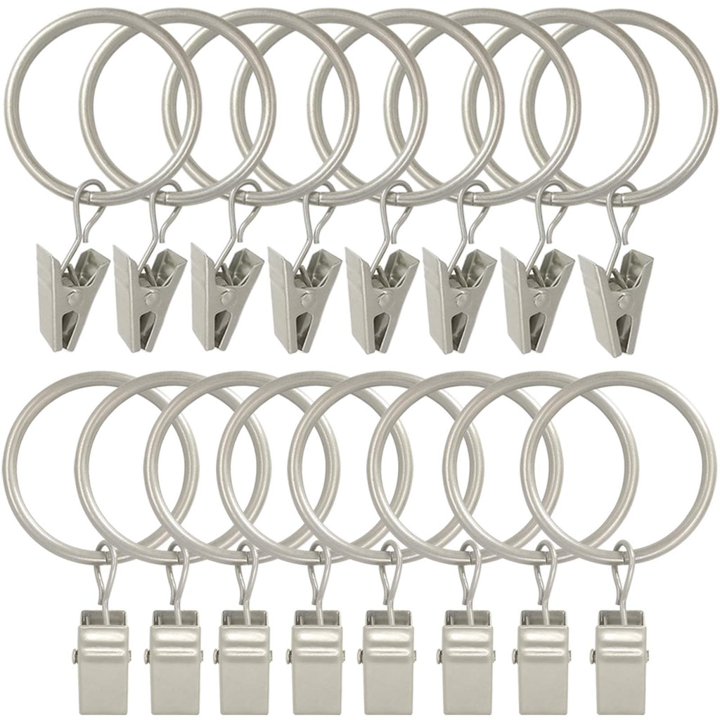 40 Pack Metal Curtain Rings with Clips, 1.5 in ID, Gold