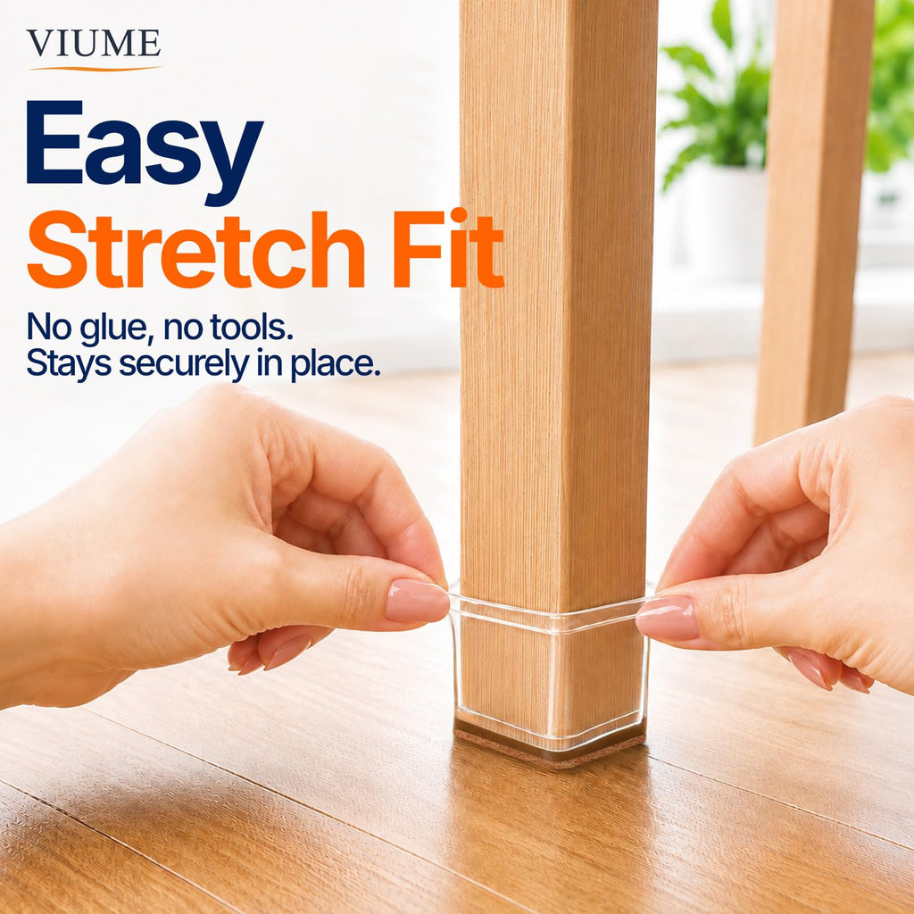VIUME 24 Pcs Chair Leg Floor Protectors for Hardwood Floors Round