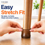 VIUME 24 Pcs Chair Leg Floor Protectors for Hardwood Floors Round
