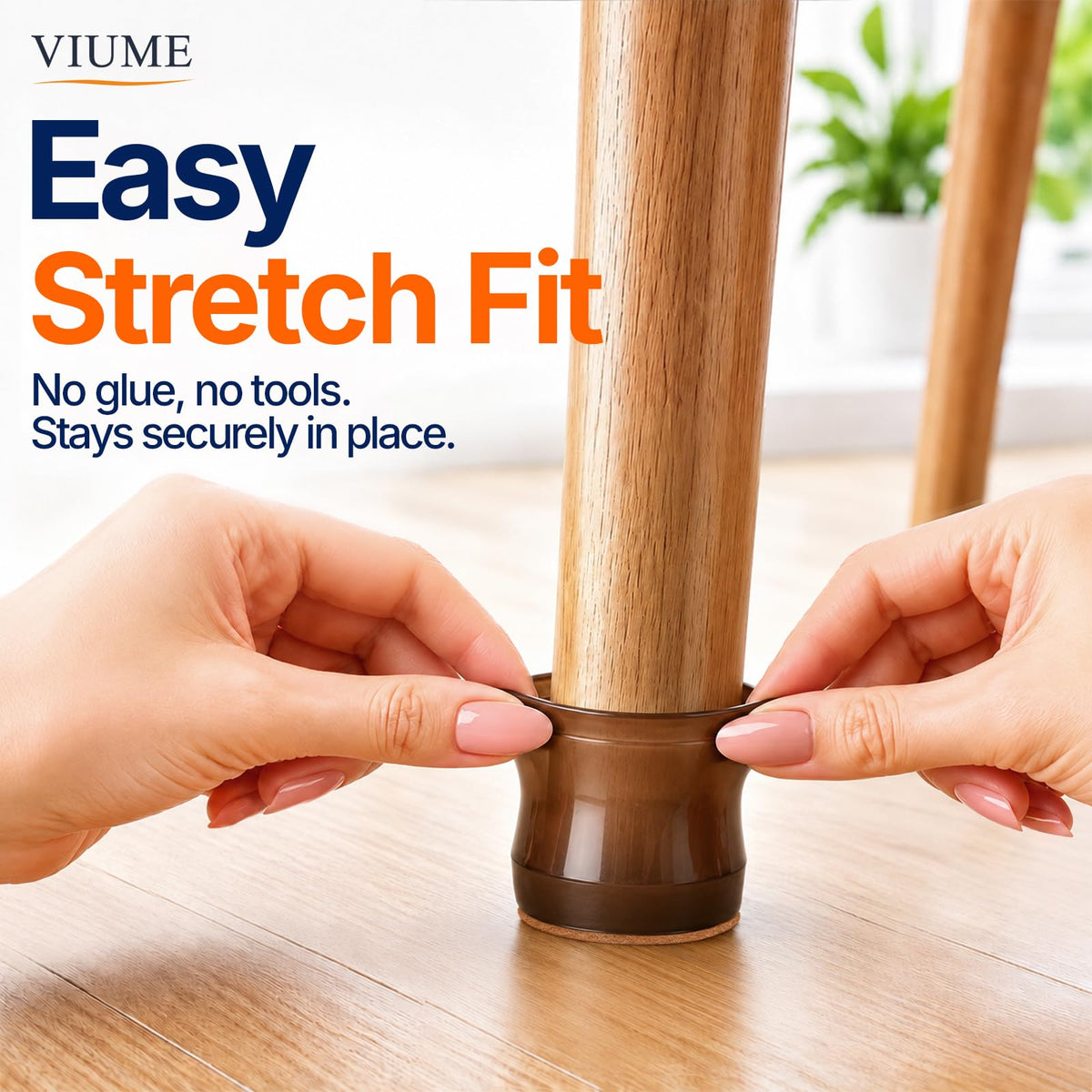 VIUME 24 Pcs Chair Leg Floor Protectors for Hardwood Floors Round