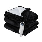 Bedsure Cloud Bubble Grey Heated Blanket Throw, Soft Cozy Electric Blanket