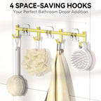 YASONIC Shower Caddy Adhesive, Rustproof Shower Shelves for Inside Shower