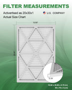 TRIGHTFILTERS 14x20x1 Air Filter 4 Pack, MERV 8 Filter Replacement