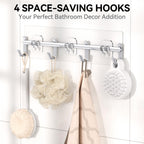 YASONIC Shower Caddy Adhesive, Rustproof Shower Shelves for Inside Shower