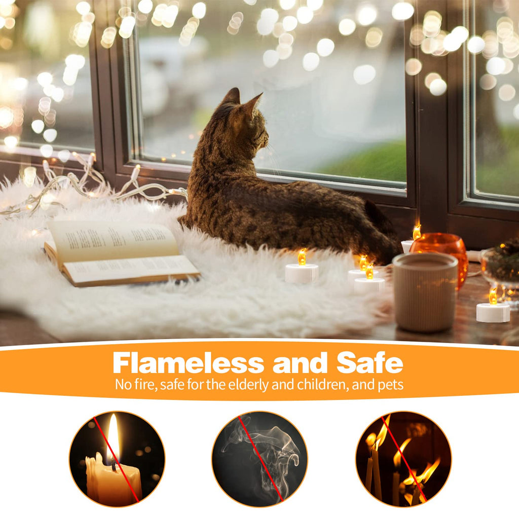 KOABY 12/24/50/100/200/400 Pack LED Tea Lights