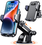 VANMASS【85+LBS Strongest Suction & Military-Grade Ultimate Car Phone Mount【Patent Safety Certs】 Cell Phone Holder for Dash Windshield Vent for iPhone 18 17 Pro Max Automobile Interior Sets, Ink Black