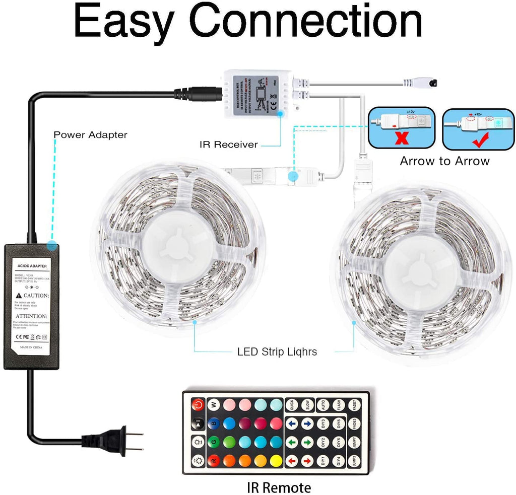 DAYBETTER LED Strip Lights 110ft RGB Music Sync Smart App Control 1 Roll