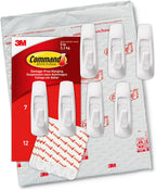 Command Large Utility Hooks, 7-Hooks, 12-Strips, Organize Damage-Free